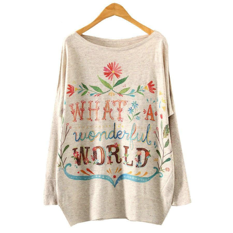 Printed Knitted Winter Long Sleeve Series 2-women-wanahavit-Wonderful World-One Size-wanahavit