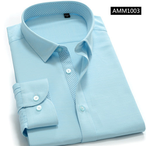 Load image into Gallery viewer, High Quality Solid Cotton Long Sleeve Shirt #AMM1X-men-wanahavit-AMM103-S-wanahavit
