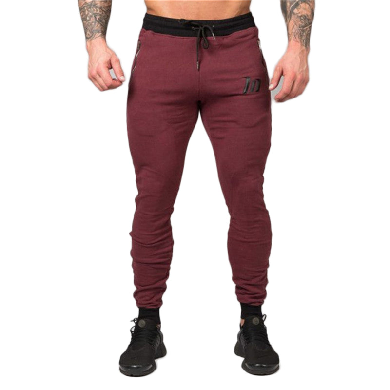 Casual Slim Fit Jogger Pants-men fashion & fitness-wanahavit-Burgundy-M-wanahavit