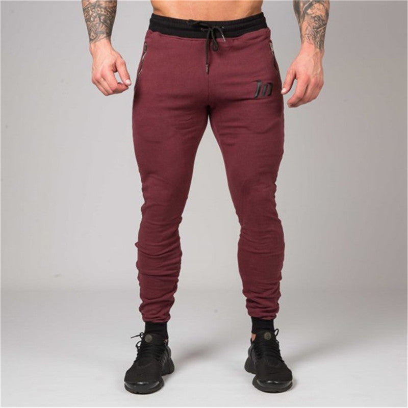 Casual Slim Fit Jogger Pants-men fashion & fitness-wanahavit-Burgundy-M-wanahavit