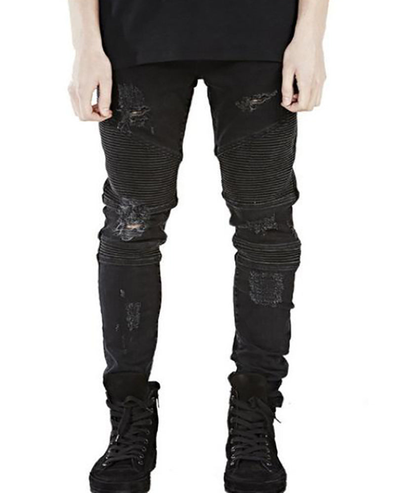 Hi-Street Ripped Slim Fit Biker Jeans-men-wanahavit-Blue-29-wanahavit