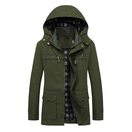 Fashionable Thick Cotton Casual Hooded Jacket-unisex-wanahavit-Green-XXL-wanahavit