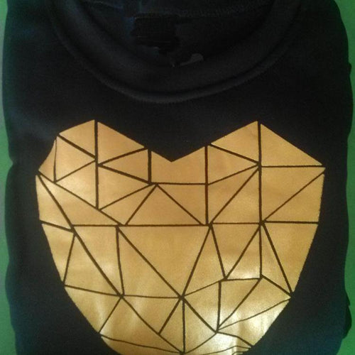 Load image into Gallery viewer, Gold Heart Hollow Out Lady Tracksuit Sweatshirt + Pant-women-wanahavit-Gray-S-wanahavit
