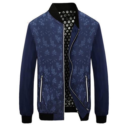 Load image into Gallery viewer, Floral Pattern Printed Slim Fit Jacket-unisex-wanahavit-Blue-XXL-wanahavit
