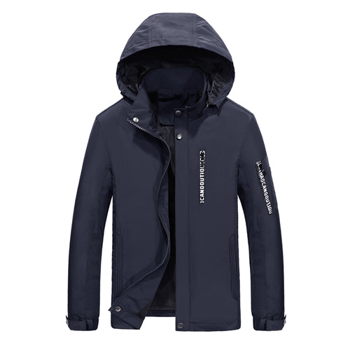 Mandarin Collar Hooded Slim Fit Jacket-unisex-wanahavit-Blue-S-wanahavit