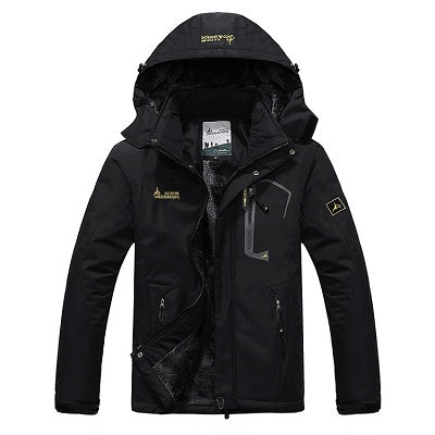 Winter Inner Fleece Waterproof Outdoor Jacket-men fashion & fitness-wanahavit-Black-XXL-wanahavit