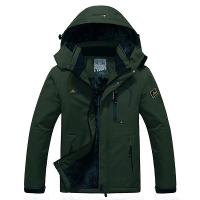 Load image into Gallery viewer, Winter Inner Fleece Waterproof Outdoor Jacket-men fashion &amp; fitness-wanahavit-Army Green-L-wanahavit
