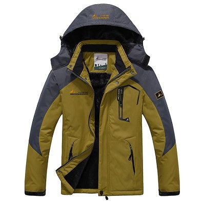 Winter Inner Fleece Waterproof Outdoor Jacket-men fashion & fitness-wanahavit-Yellow-L-wanahavit