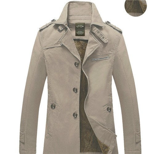 Load image into Gallery viewer, Solid Color Slim Fit England Trench Coat-unisex-wanahavit-Wheat-M-wanahavit
