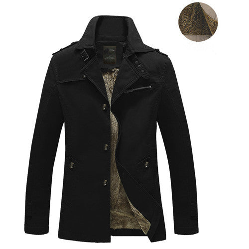 Load image into Gallery viewer, Solid Color Slim Fit England Trench Coat-unisex-wanahavit-Black-M-wanahavit
