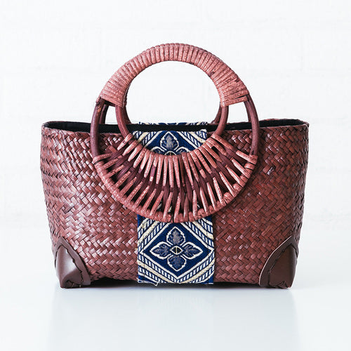 Load image into Gallery viewer, Ethnic Natural Bali Rattan Woven Tote Bag-women-wanahavit-red-32cm by 23cm by 11cm-wanahavit
