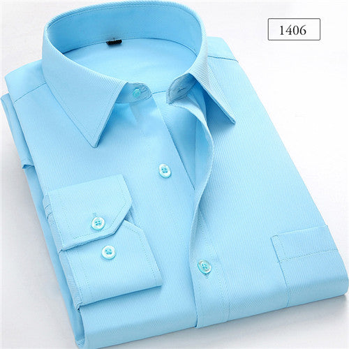 High Quality Solid Long Sleeve Shirt #140XX-men-wanahavit-1406-S-wanahavit