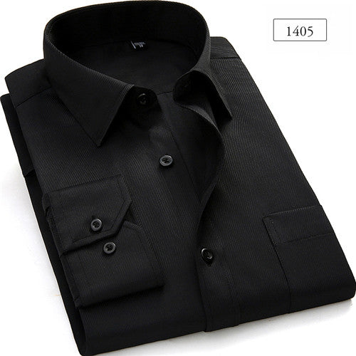 High Quality Solid Long Sleeve Shirt #140XX-men-wanahavit-1405-S-wanahavit