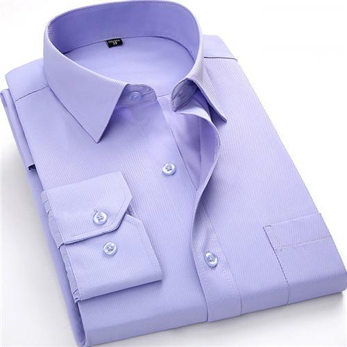 High Quality Solid Long Sleeve Shirt #140XX-men-wanahavit-1404-S-wanahavit