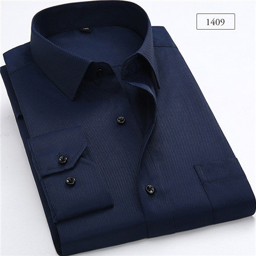High Quality Solid Long Sleeve Shirt #140XX-men-wanahavit-1409-S-wanahavit