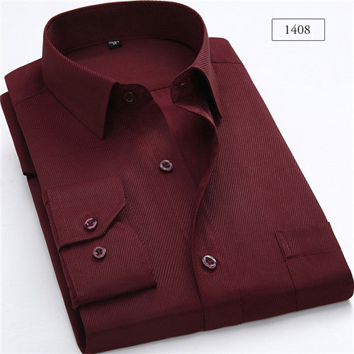 High Quality Solid Long Sleeve Shirt #140XX-men-wanahavit-1408-S-wanahavit