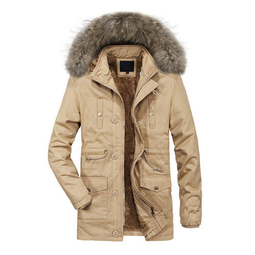 Warm Thick Winter Windbreaker Hooded Jackets-unisex-wanahavit-Khaki-L-wanahavit
