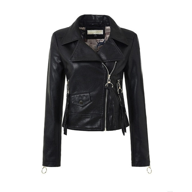 Gothic Oblique Faux Leather Jacket-women-wanahavit-black-L-wanahavit