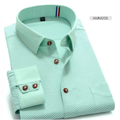High Quality Polka Dot Long Sleeve Shirt #AMMX-men-wanahavit-AMM205-S-wanahavit
