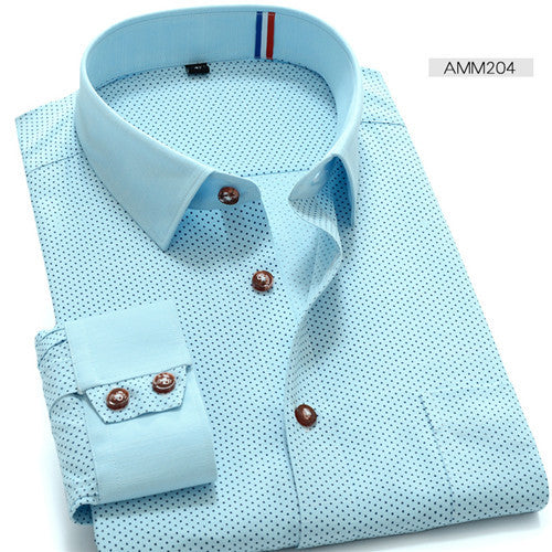 High Quality Polka Dot Long Sleeve Shirt #AMMX-men-wanahavit-AMM204-S-wanahavit
