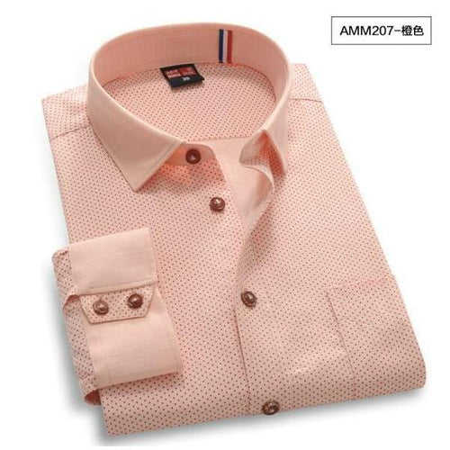 Load image into Gallery viewer, High Quality Polka Dot Long Sleeve Shirt #AMMX-men-wanahavit-AMM207-S-wanahavit
