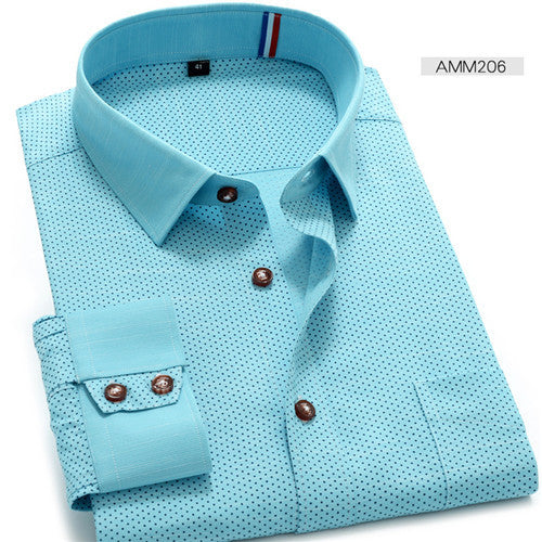 High Quality Polka Dot Long Sleeve Shirt #AMMX-men-wanahavit-AMM206-S-wanahavit