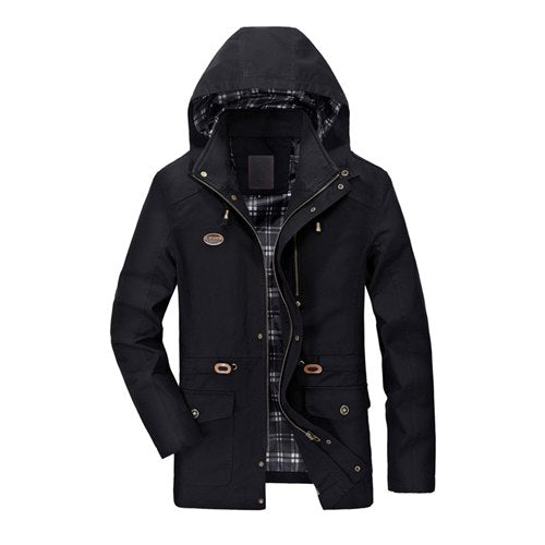 Autumn Casual Windbreaker Washed Jacket-unisex-wanahavit-Black-XXL-wanahavit