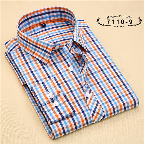Striped Cotton Long Sleeve Shirt #711XX-men-wanahavit-71109-S-wanahavit