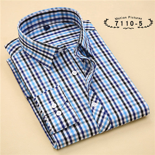 Striped Cotton Long Sleeve Shirt #711XX-men-wanahavit-71105-S-wanahavit
