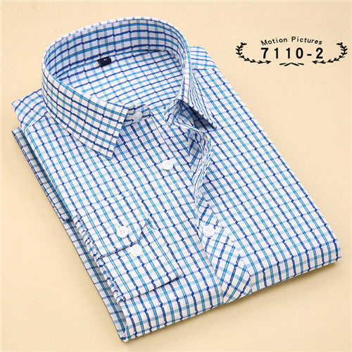 Striped Cotton Long Sleeve Shirt #711XX-men-wanahavit-71102-L-wanahavit