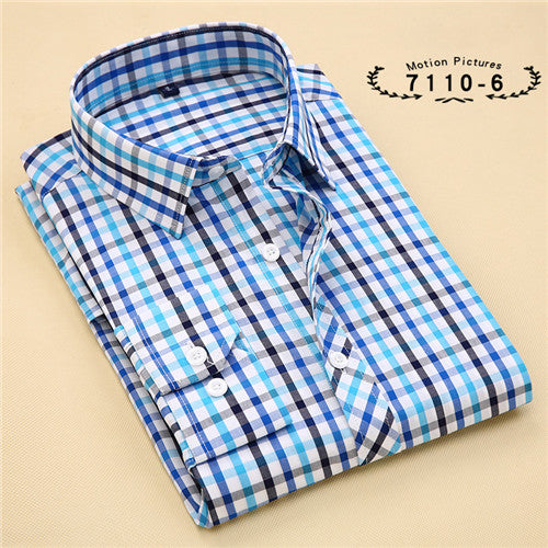 Striped Cotton Long Sleeve Shirt #711XX-men-wanahavit-71106-S-wanahavit