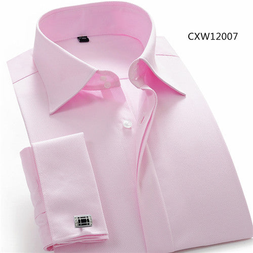 High Quality Solid Twill Long Sleeve Shirt #CXWXX-men-wanahavit-CXW12007-S-wanahavit