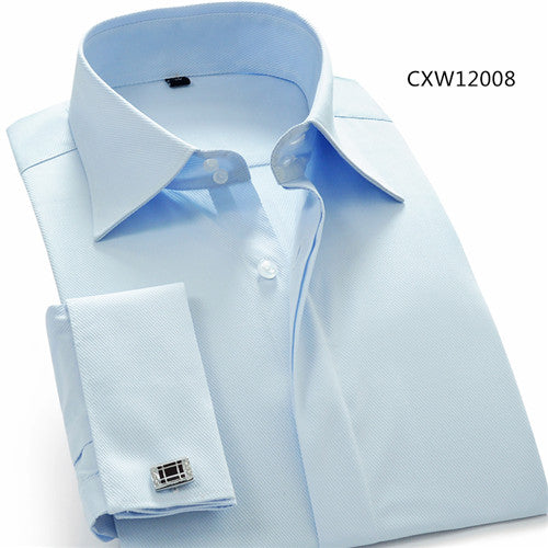 High Quality Solid Twill Long Sleeve Shirt #CXWXX-men-wanahavit-CXW12008-S-wanahavit