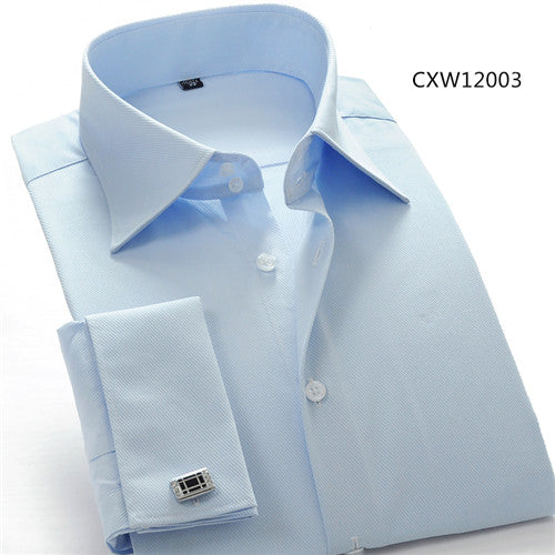 High Quality Solid Twill Long Sleeve Shirt #CXWXX for men - wanahavit