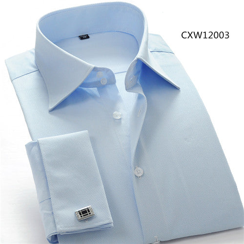 High Quality Solid Twill Long Sleeve Shirt #CXWXX-men-wanahavit-CXW12003-S-wanahavit