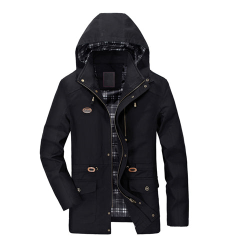 Elegant Cotton Windbreaker Winter Jacket-unisex-wanahavit-Black-XL-wanahavit