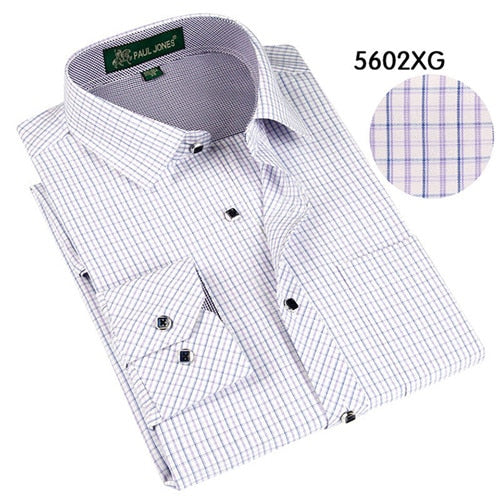 Load image into Gallery viewer, High Quality Plaid Long Sleeve Shirt #560XX-men-wanahavit-5602XG-S-wanahavit
