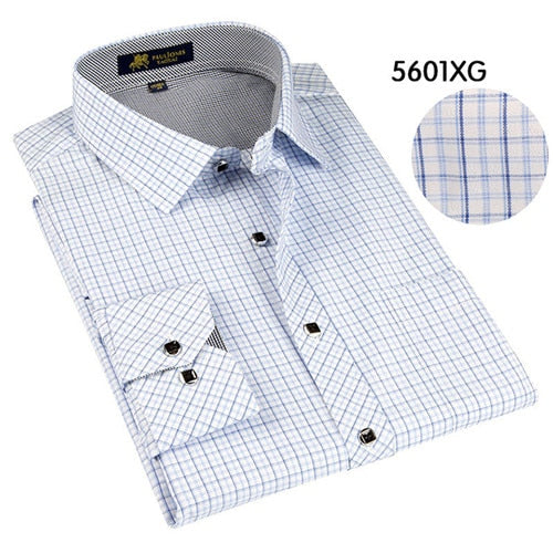 Load image into Gallery viewer, High Quality Plaid Long Sleeve Shirt #560XX-men-wanahavit-5601xg-S-wanahavit
