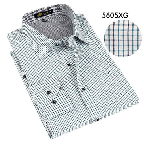 Load image into Gallery viewer, High Quality Plaid Long Sleeve Shirt #560XX-men-wanahavit-5605XG-S-wanahavit
