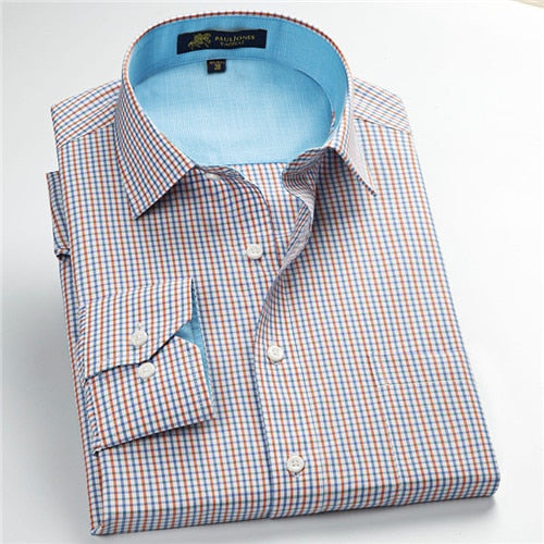 High Quality Plaid Long Sleeve Shirt #560XX-men-wanahavit-5640xg-S-wanahavit