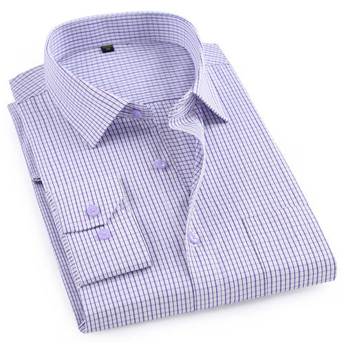 High Quality Plaid Long Sleeve Shirt #565XX-men-wanahavit-5650xg-S-wanahavit