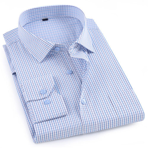 High Quality Plaid Long Sleeve Shirt #565XX-men-wanahavit-5649xg-S-wanahavit
