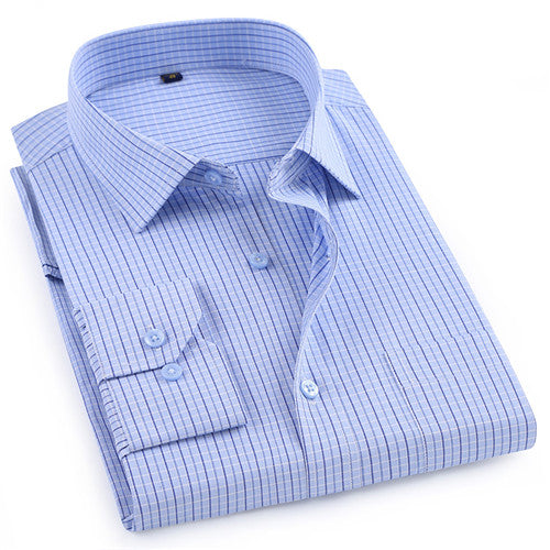 High Quality Plaid Long Sleeve Shirt #565XX-men-wanahavit-5653xg-S-wanahavit