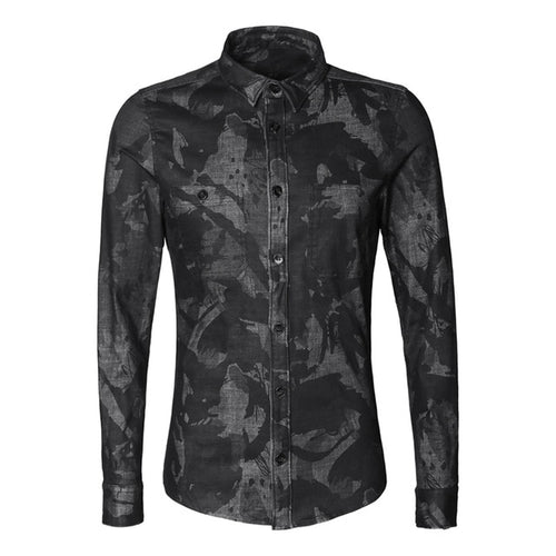 Load image into Gallery viewer, Spring Casual Cotton Long Sleeve Shirt #S2039-men-wanahavit-black grey denim-L-wanahavit
