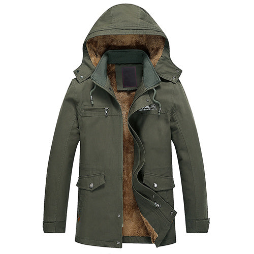 Warm Winter Windbreaker Cotton Hooded Jacket-unisex-wanahavit-Green-M-wanahavit