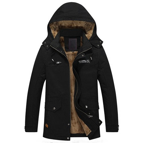 Load image into Gallery viewer, Warm Winter Windbreaker Cotton Hooded Jacket-unisex-wanahavit-Black-4XL-wanahavit
