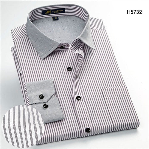 High Quality Stripe Long Sleeve Shirt #H57XX-men-wanahavit-H5732-S-wanahavit