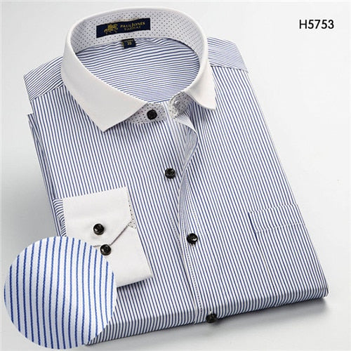 Load image into Gallery viewer, High Quality Stripe Long Sleeve Shirt #H57XX-men-wanahavit-H5753-S-wanahavit
