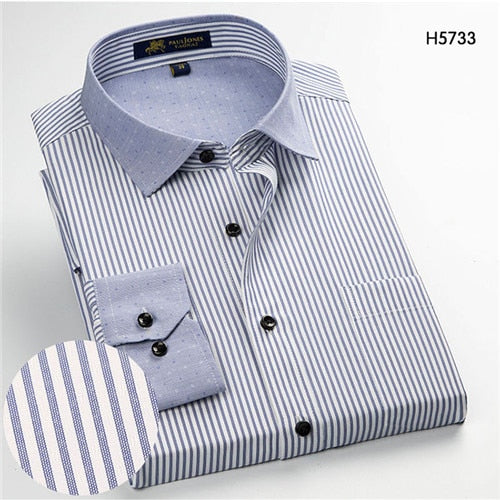 High Quality Stripe Long Sleeve Shirt #H57XX-men-wanahavit-H5733-S-wanahavit