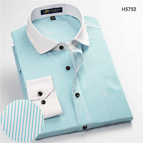 Load image into Gallery viewer, High Quality Stripe Long Sleeve Shirt #H57XX-men-wanahavit-H5752-S-wanahavit
